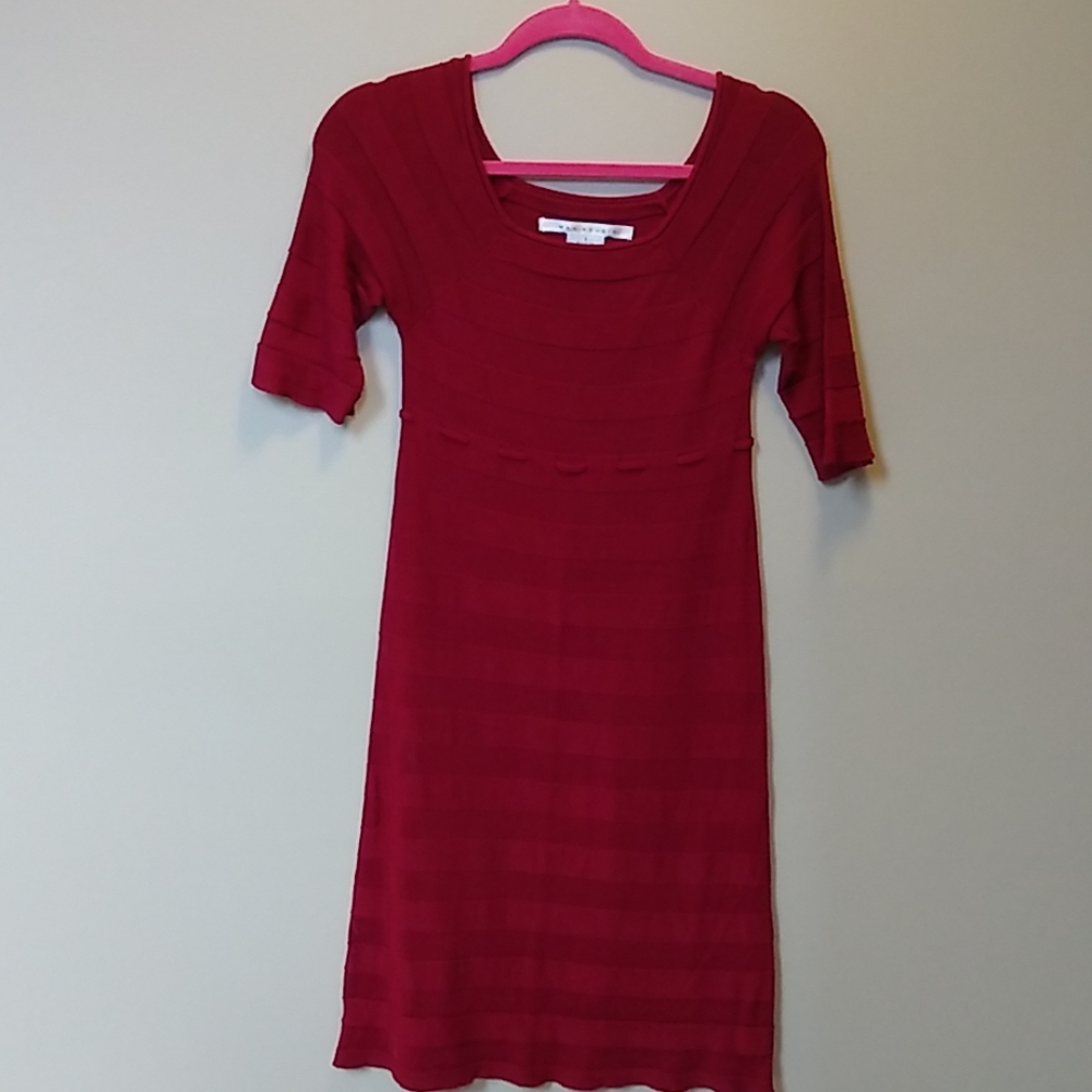 Max Studio red knee length dress